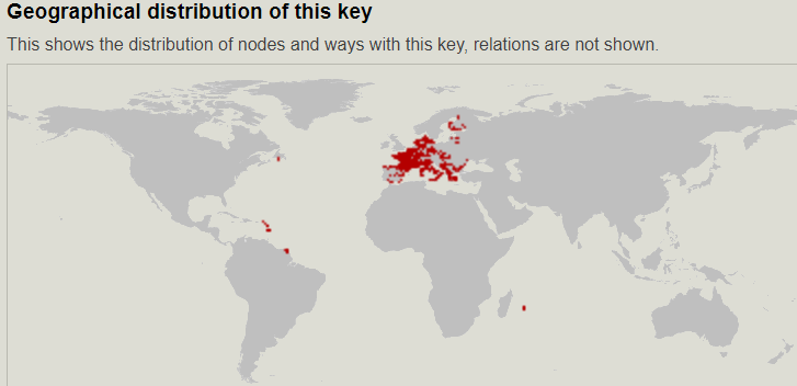 Map with objects with EIC id in Europe